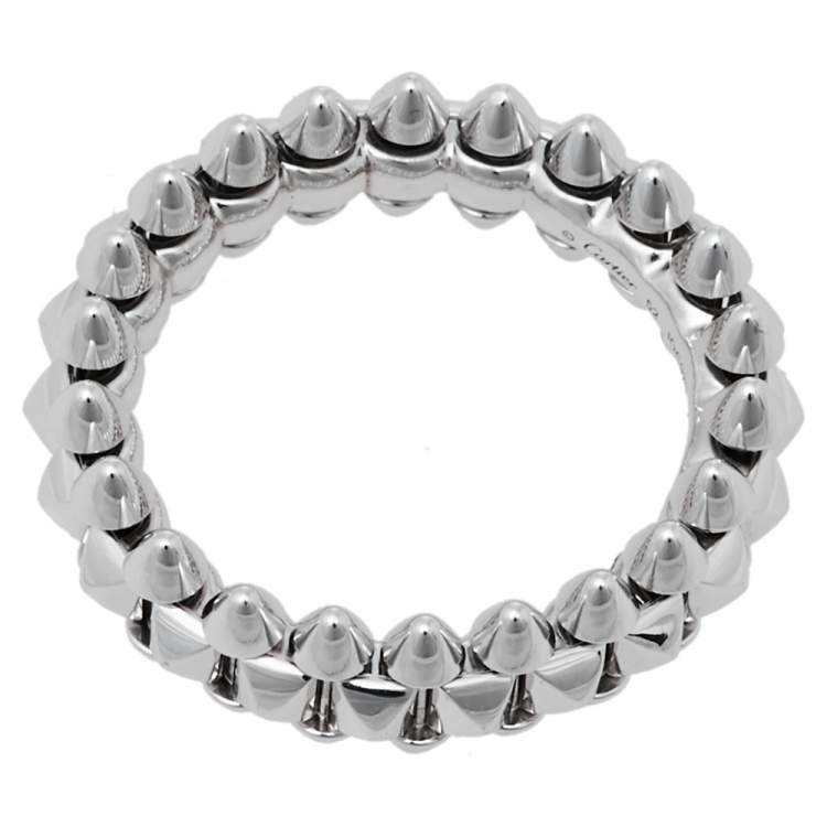 Pre Owned Cartier Clash de Cartier 18K White Gold Small Model Ring Size 52