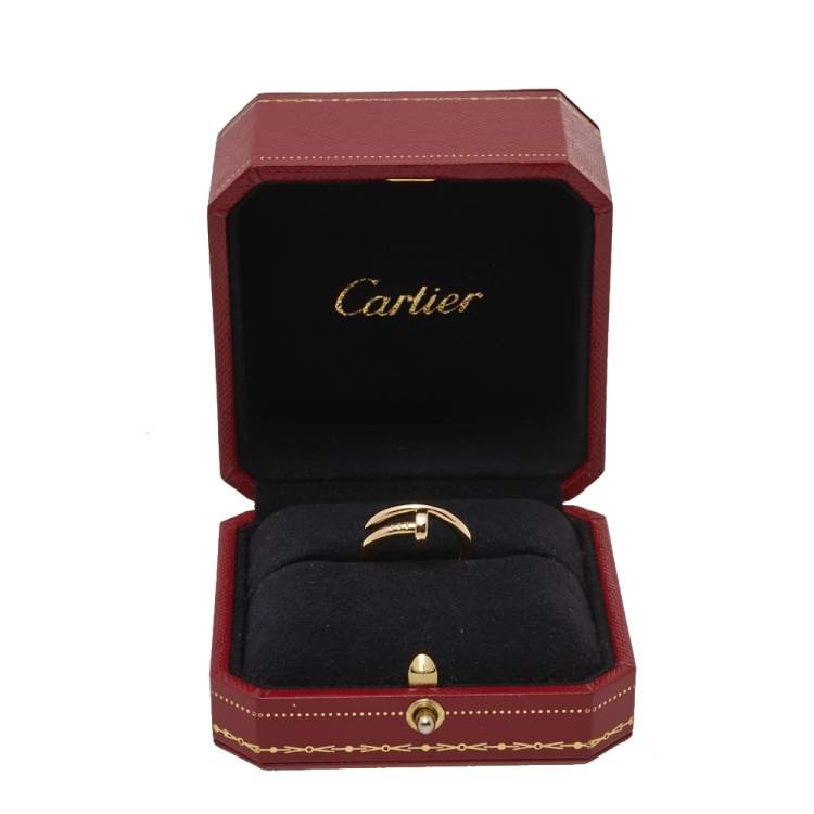 Pre Owned Cartier Juste Un Clou 18K Yellow Gold Ring Size 49
