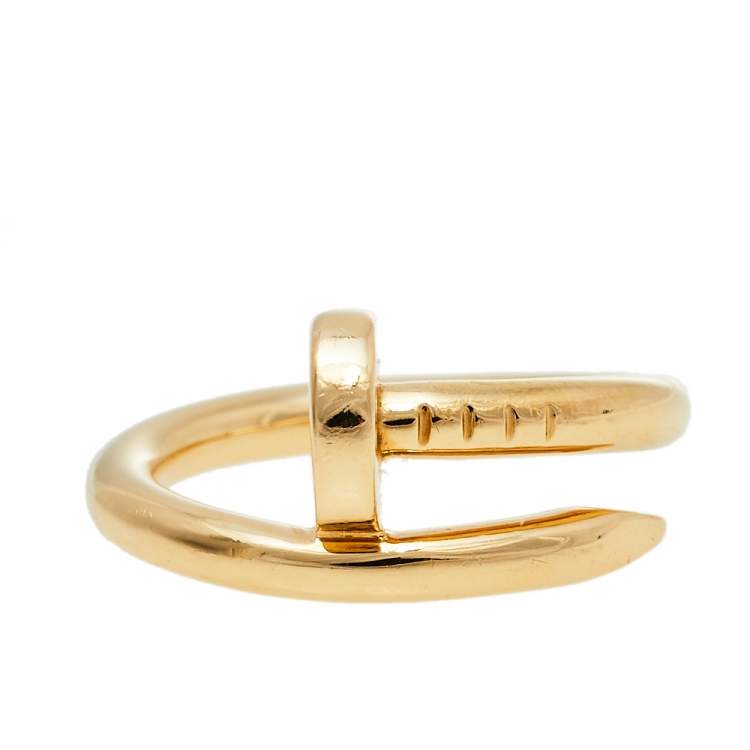 Pre Owned Cartier Juste Un Clou 18K Yellow Gold Ring Size 49