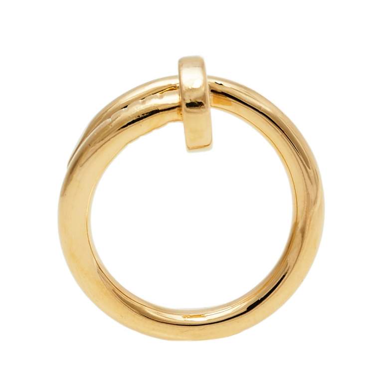 Pre Owned Cartier Juste Un Clou 18K Yellow Gold Ring Size 49