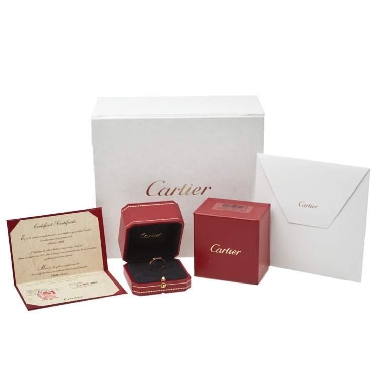 Pre Owned Cartier Love 18K Rose Gold Wedding Band Ring Size 55