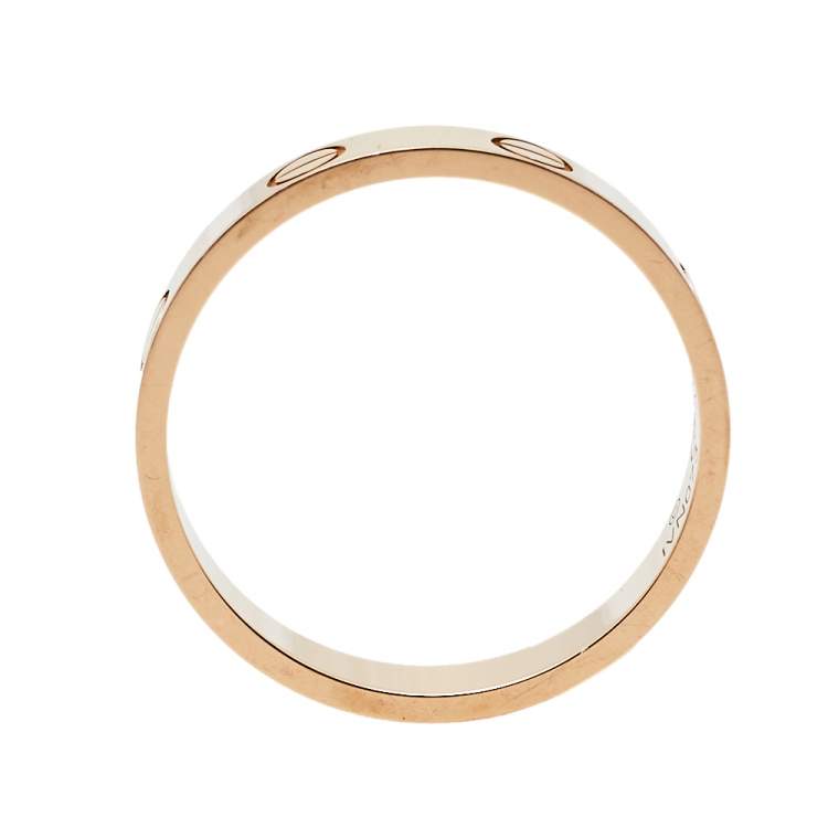 Pre Owned Cartier Love 18K Rose Gold Wedding Band Ring Size 55