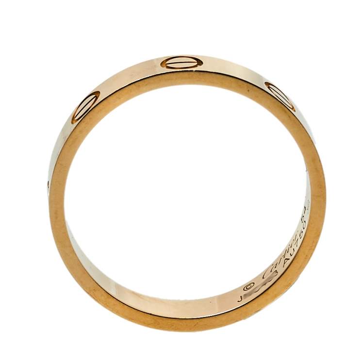 Pre Owned Cartier Love 18K Yellow Gold Wedding Band Ring Size 54