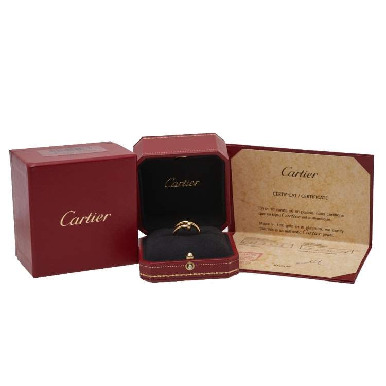 Pre Owned Cartier Juste Un Clou 18K Yellow Gold Ring Size 54