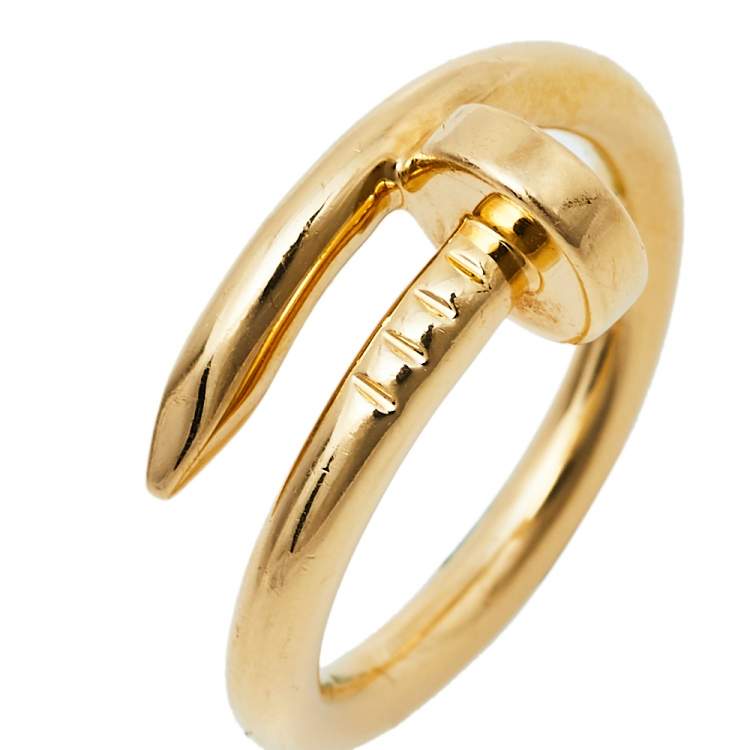 Pre Owned Cartier Juste Un Clou 18K Yellow Gold Ring Size 54