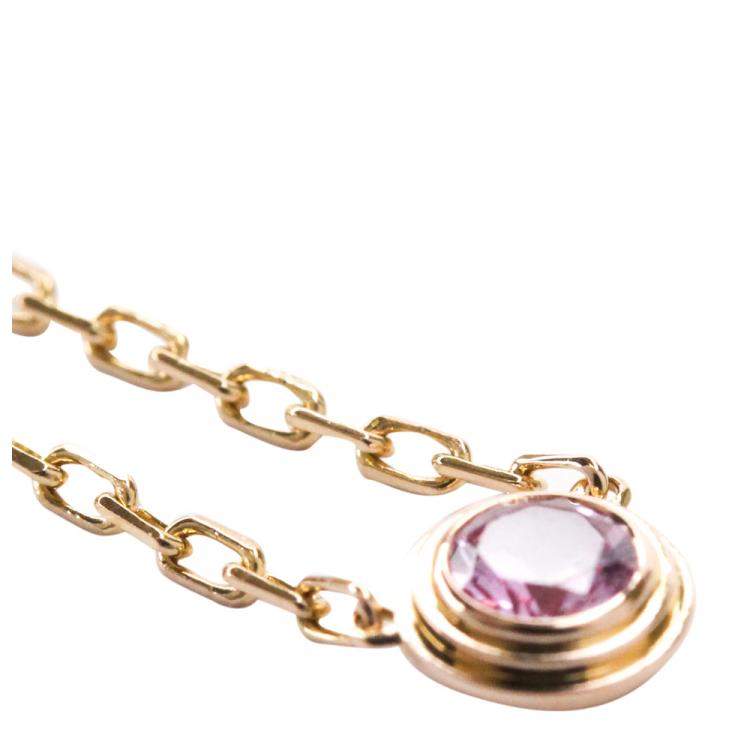 Pre Owned Cartier Saphirs Leges de Cartier Rose Gold Sapphire Necklace