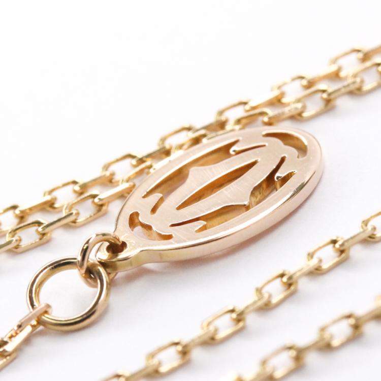 Pre Owned Cartier Saphirs Leges de Cartier Rose Gold Sapphire Necklace