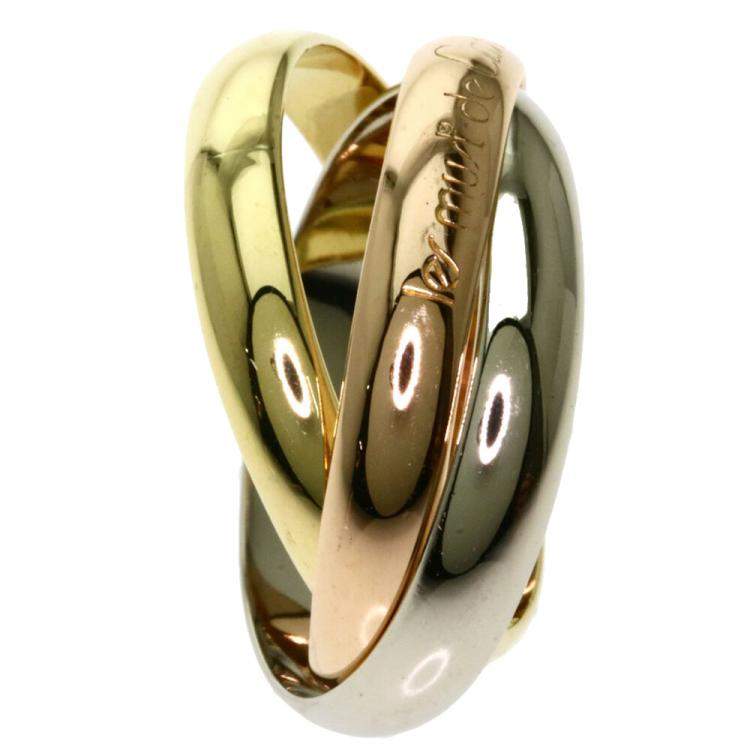 Pre Owned Cartier 18K Yellow Gold, Rose gold, White Gold Les muste de Cartier Trinity Ring Size 55