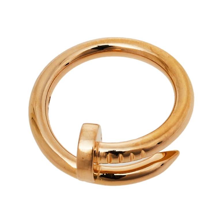 Pre Owned Cartier Juste Un Clou 18K Rose Gold Ring Size 52