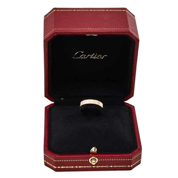 Pre Owned Cartier Love 18K Rose Gold Wedding Band Ring Size 52