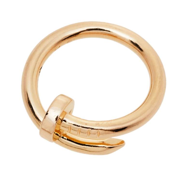 Pre Owned Cartier Juste Un Clou 18K Rose Gold Ring Size 54