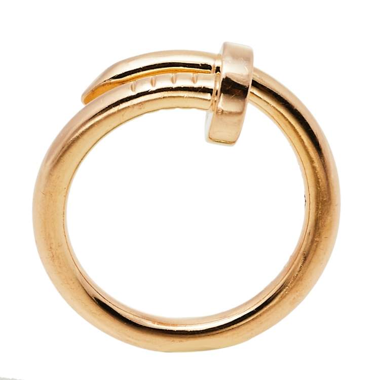 Pre Owned Cartier Juste Un Clou 18K Rose Gold Ring Size 54