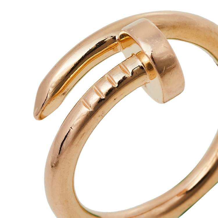 Pre Owned Cartier Juste Un Clou 18K Rose Gold Ring Size 54