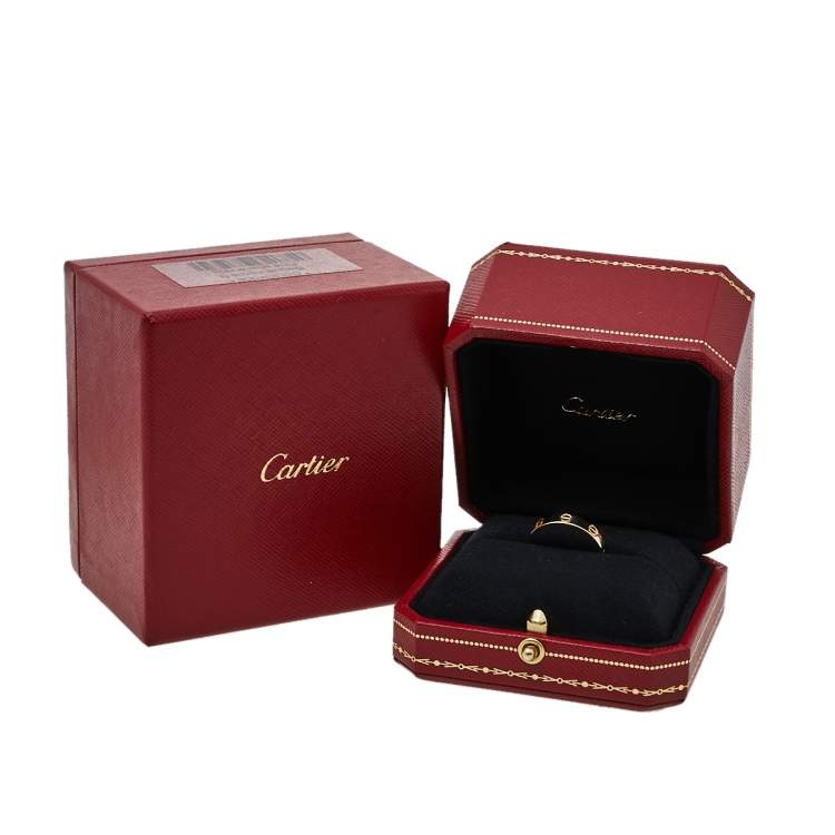 Pre Owned Cartier Love 18K Yellow Gold Wedding Band Ring Size 55