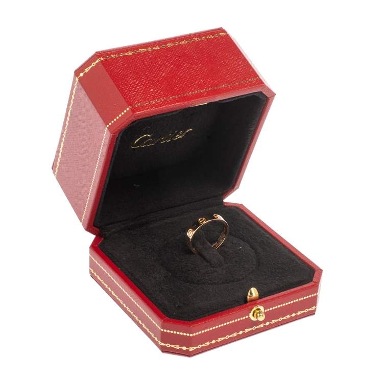 Pre Owned Cartier Love 18K Rose Gold Wedding Band Ring Size 50