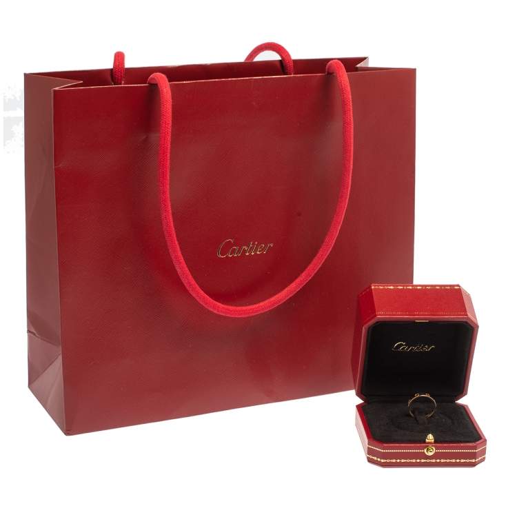 Pre Owned Cartier Love 18K Rose Gold Wedding Band Ring Size 50