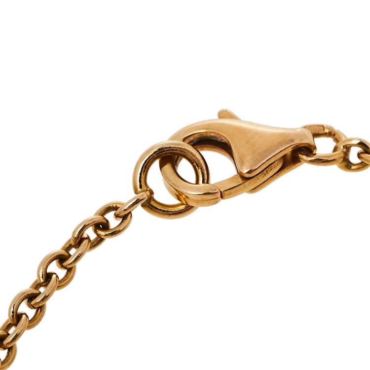 Pre Owned Cartier Love Interlocking 2 Hoops 18K Rose Gold Bracelet