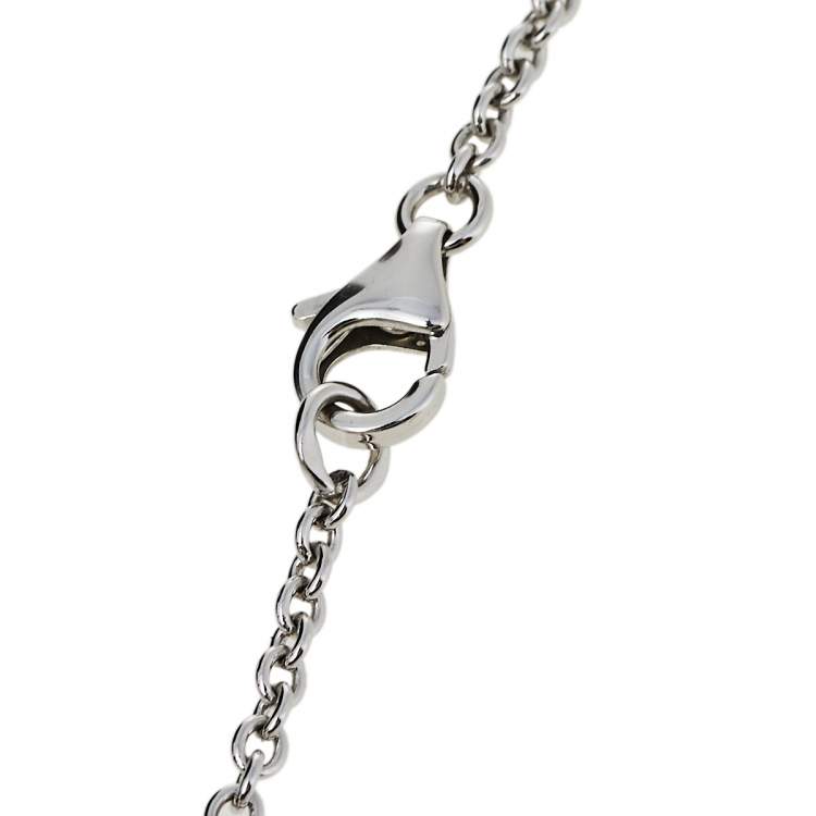 Pre Owned Cartier Love Interlocking Loop 18K White Gold Necklace