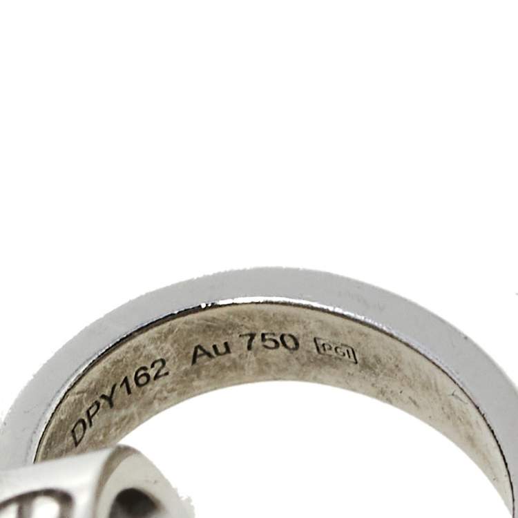 Pre Owned Cartier Love Interlocking Loop 18K White Gold Necklace