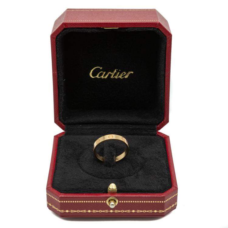Pre Owned Cartier Love Yellow Gold Wedding Ring Size 59