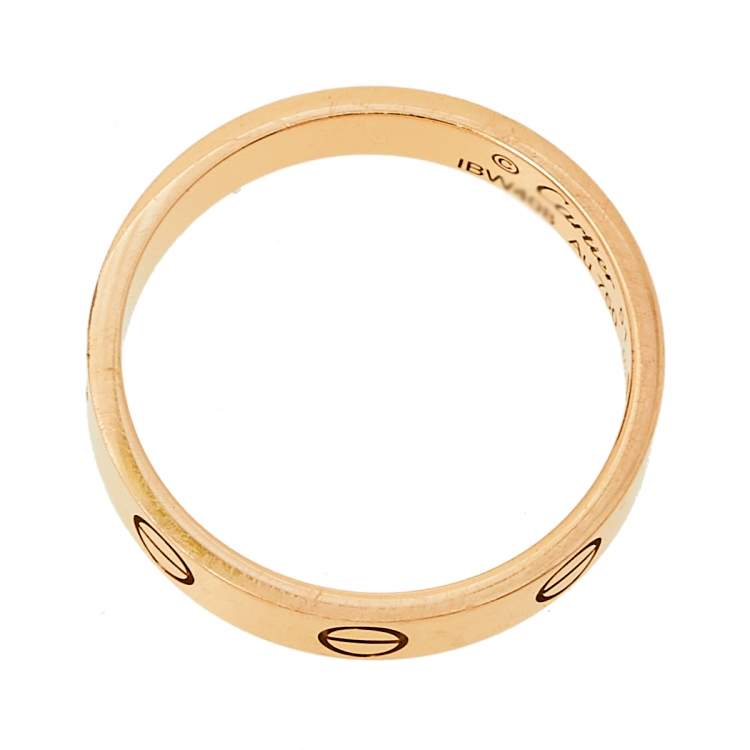 Pre Owned Cartier Love 18K Rose Gold Wedding Band Ring Size 51