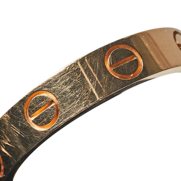 Pre Owned Cartier Love 18K Rose Gold Wedding Band Ring Size 51