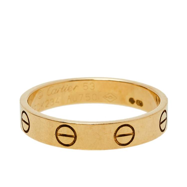 Cartier love ring 18k hotsell yellow gold