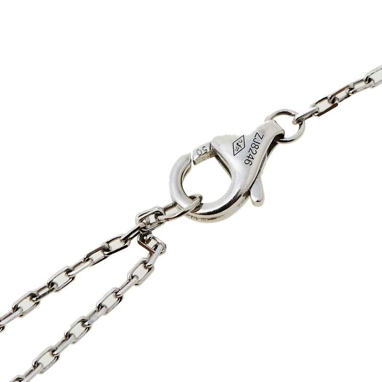 Pre Owned Cartier D'Amour Diamond Halo 18K White Gold Bracelet