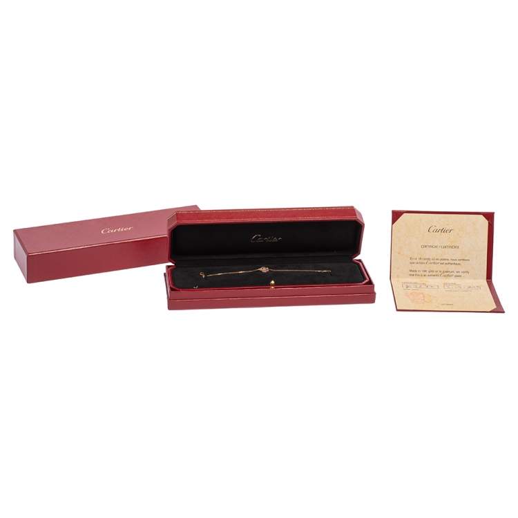 Pre Owned Cartier Caresse d'Orchidées par Cartier Pink Chalcedony 18K Rose Gold Bracelet