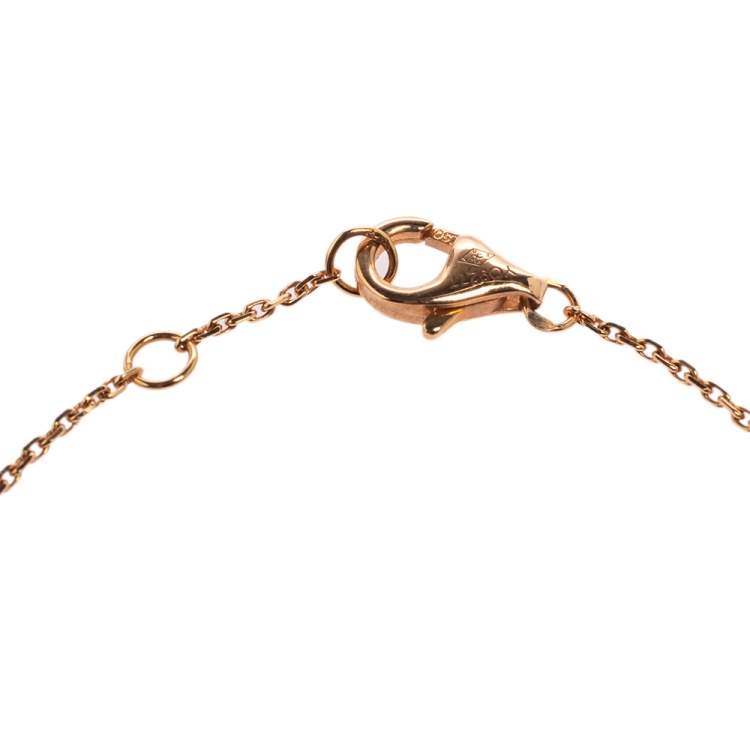 Pre Owned Cartier Caresse d'Orchidées par Cartier Pink Chalcedony 18K Rose Gold Bracelet
