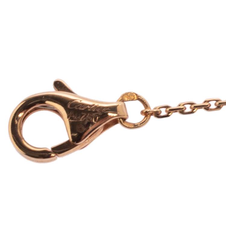 Pre Owned Cartier Caresse d'Orchidées par Cartier Pink Chalcedony 18K Rose Gold Bracelet