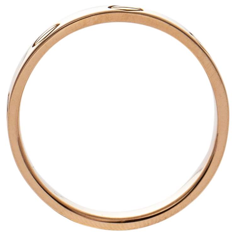 Pre Owned Cartier Love 18K Rose Gold Wedding Band Ring Size 49