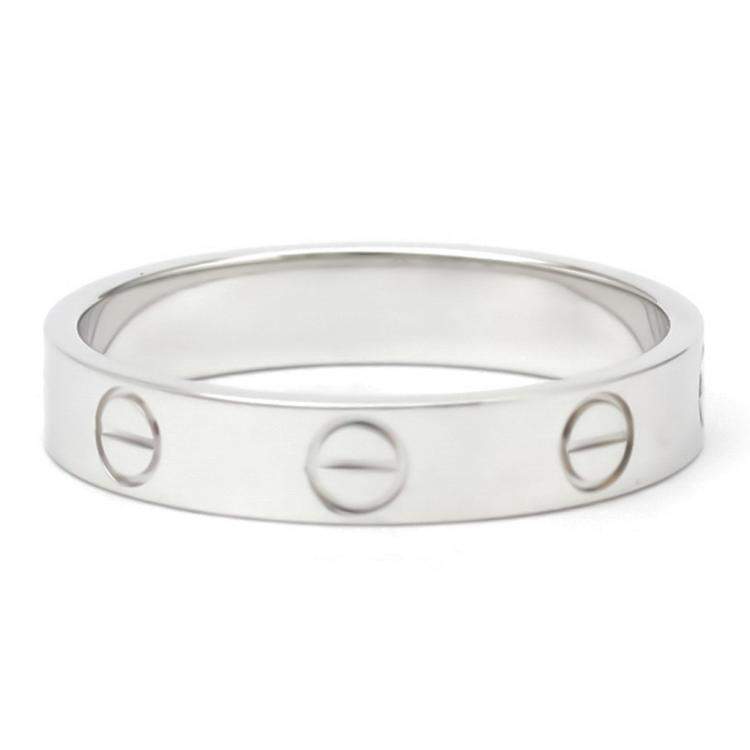 Pre Owned Cartier 18K White Gold Mini Love Ring Size 53