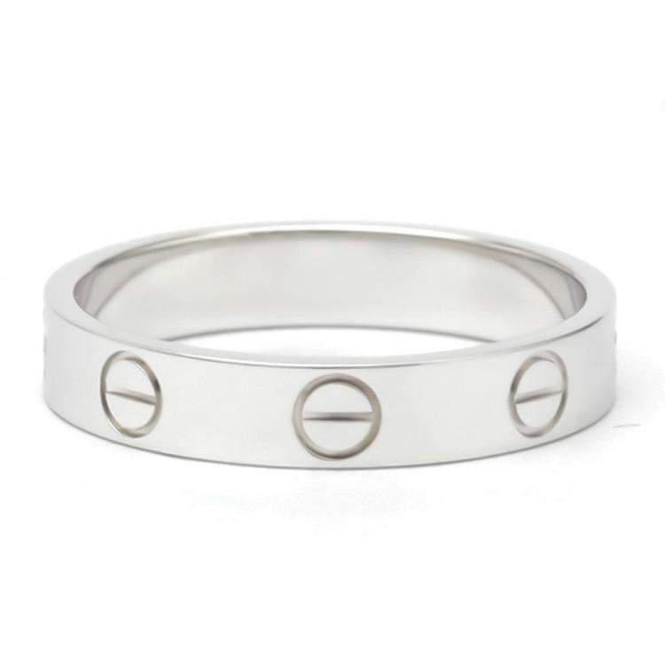 Pre Owned Cartier 18K White Gold Mini Love Ring Size 53