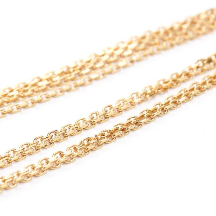 Pre Owned Cartier Yellow, Rose, White Gold Trinity Necklace