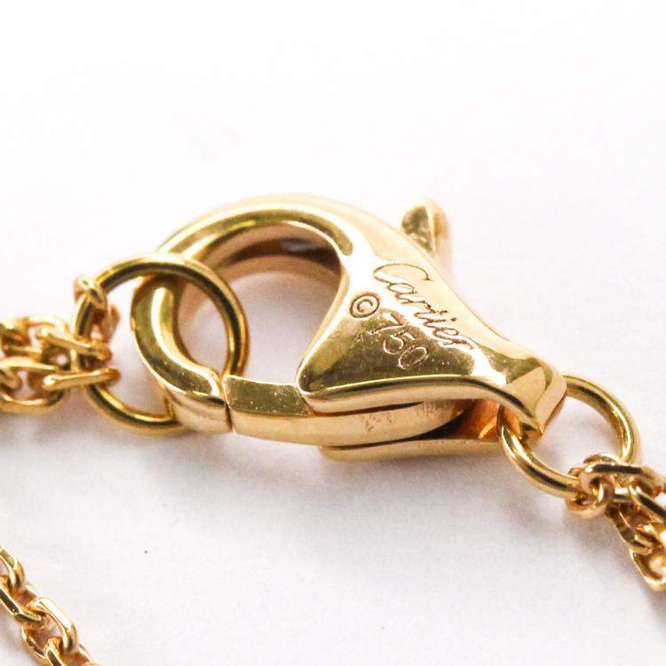Pre Owned Cartier Yellow, Rose, White Gold Trinity Necklace