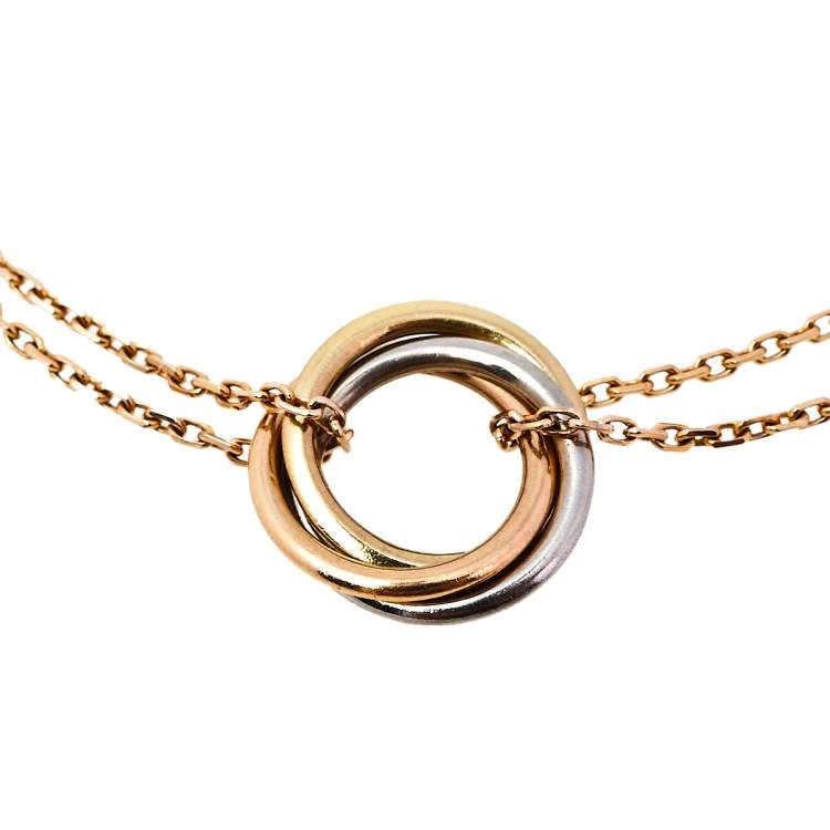 Pre Owned Cartier Trinity de Cartier 18K Three Tone Gold Bracelet