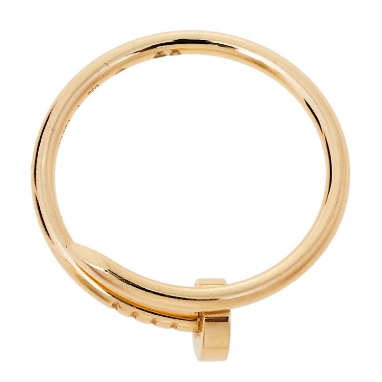 Pre Owned Cartier Juste un Clou 18K Yellow Gold Ring Size EU 59