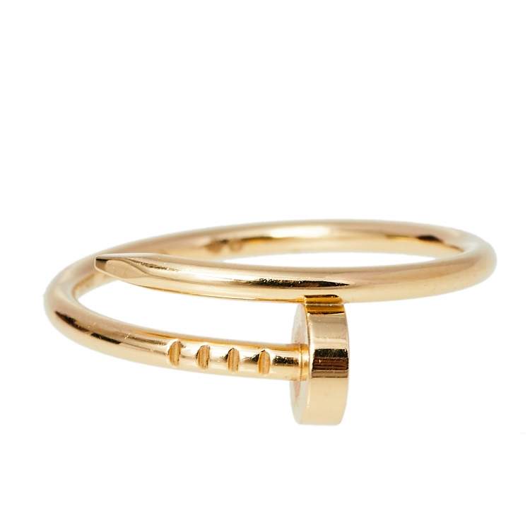 Pre Owned Cartier Juste un Clou 18K Yellow Gold Ring Size EU 59
