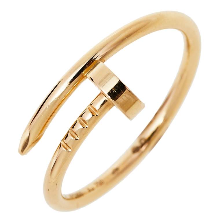 Pre Owned Cartier Juste un Clou 18K Yellow Gold Ring Size EU 59