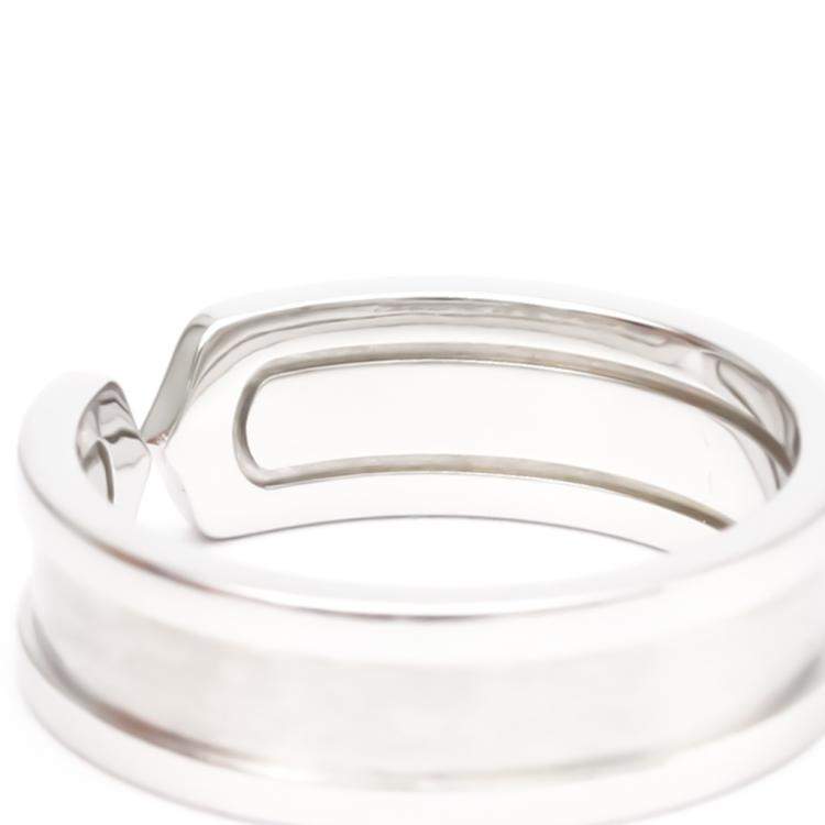 Pre Owned Cartier C De Cartier 18K White Gold Ring Size EU 58
