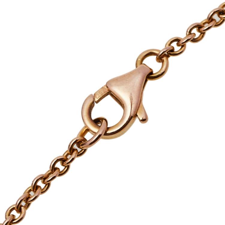 Pre Owned Cartier Love Interlocking 2 Hoops 18K Rose Gold Bracelet