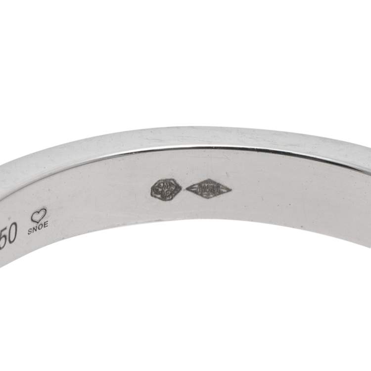 Pre Owned Cartier C De Cartier Platinum Wedding Band Ring Size 58