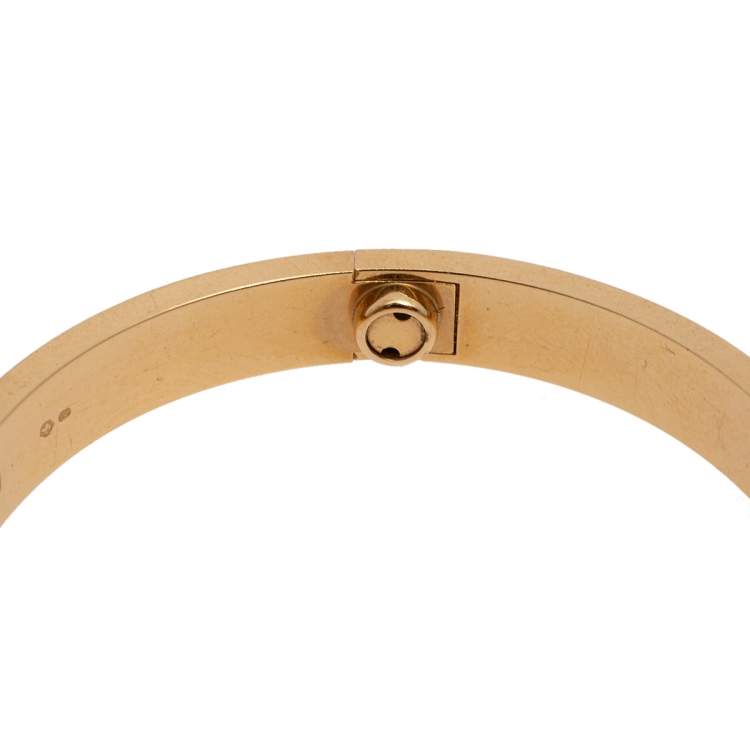 Pre Owned Cartier Love 18K Yellow Gold Cuff Bracelet 16