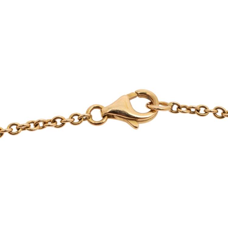 Pre Owned Cartier Love Interlocking 2 Hoops 18K Yellow Gold Bracelet