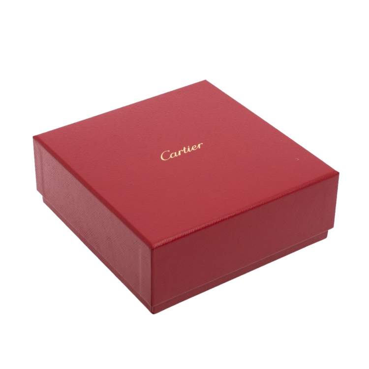 Pre Owned Cartier Love Interlocking 2 Hoops 18K Yellow Gold Bracelet