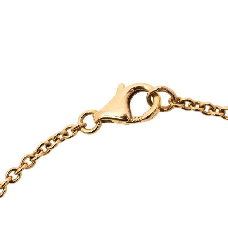 Pre Owned Cartier Love Interlocking 2 Hoops 18K Yellow Gold Bracelet
