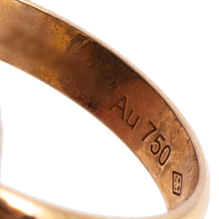 Pre Owned Cartier Trinity 18K Three Tone Gold Adjustable Black Cord Bracelet