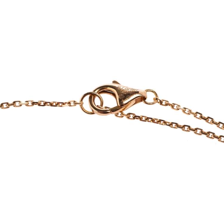 Pre Owned Cartier Trinity Diamonds 18K Three Tone Gold Bracelet