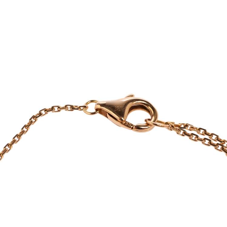 Pre Owned Cartier Trinity Diamonds 18K Three Tone Gold Bracelet